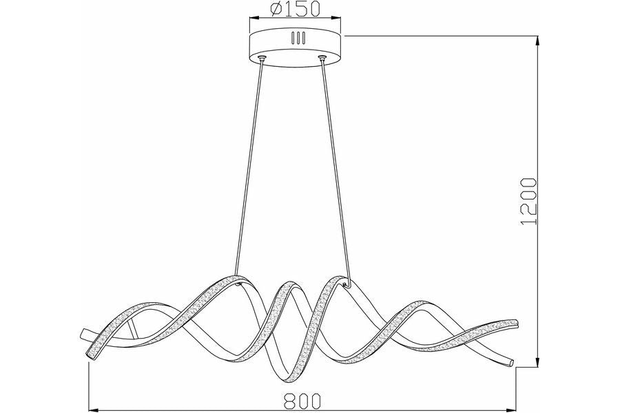 Lampada a sospensione doppia nera Quoto LED 40W Reality