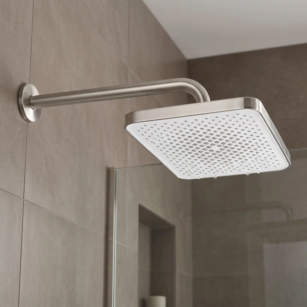 Soffione Doccia Rettangolare Rea Js-032 Brushed Nickel