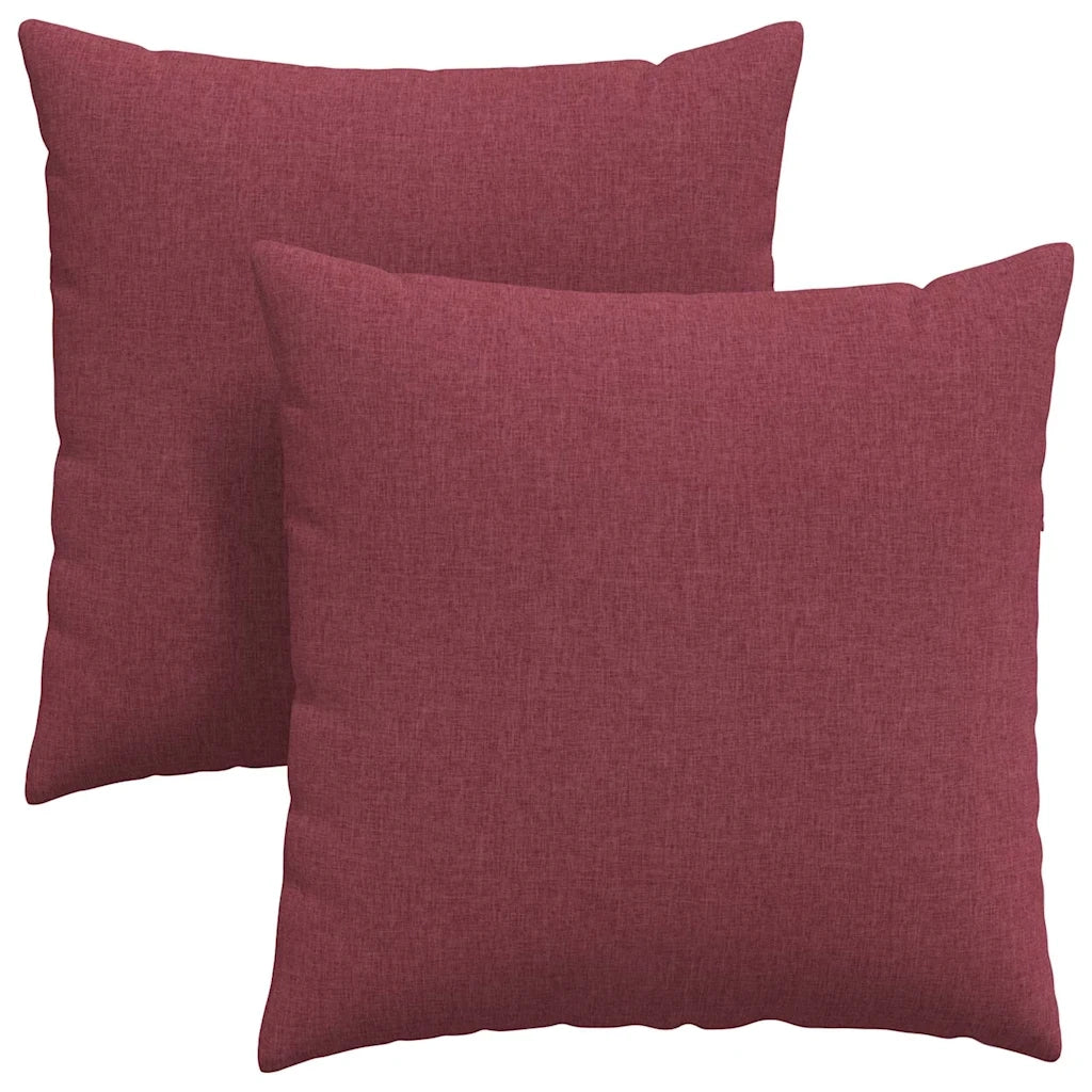Cuscini da Divano 2 pcs Rosso Vino 80 x 80 cm Tessuto 42014043
