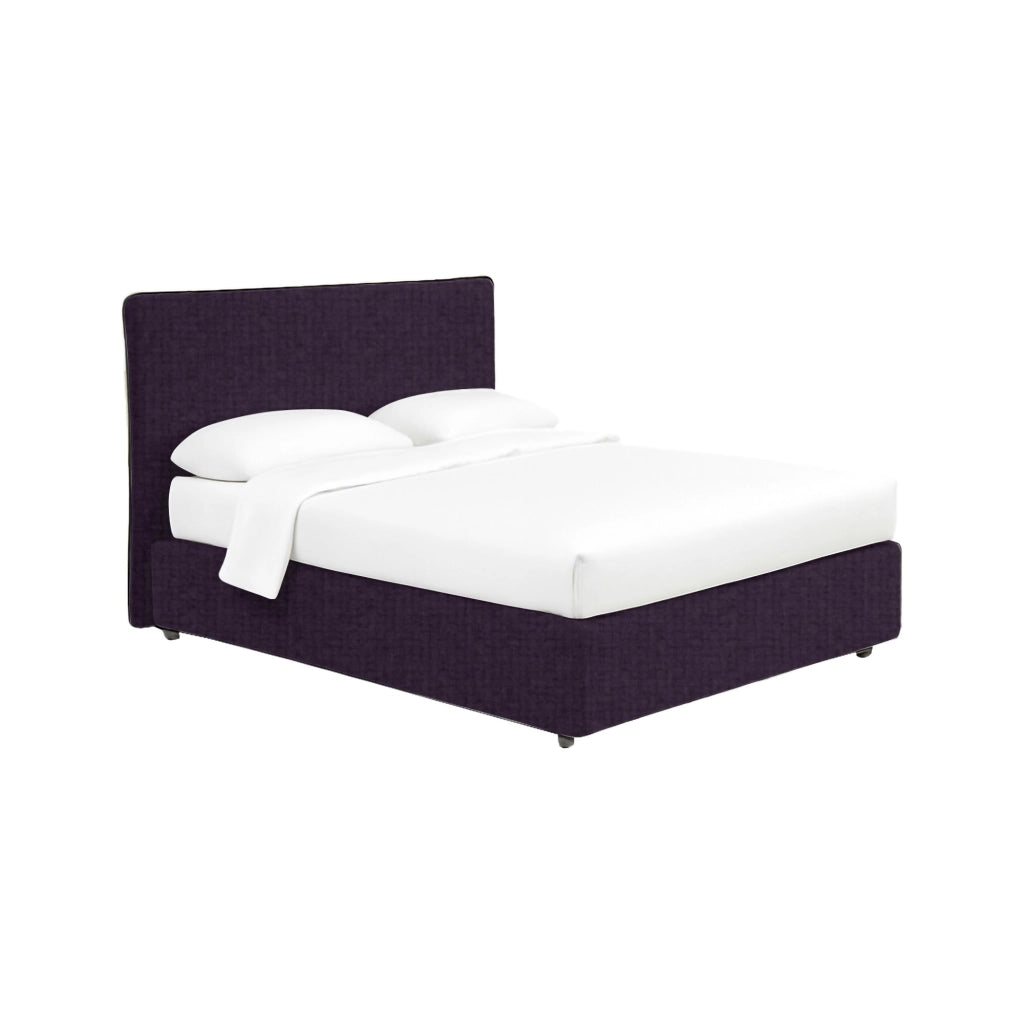 Tipton, Letto Matrimoniale Sfoderabile Made in Italy, Viola