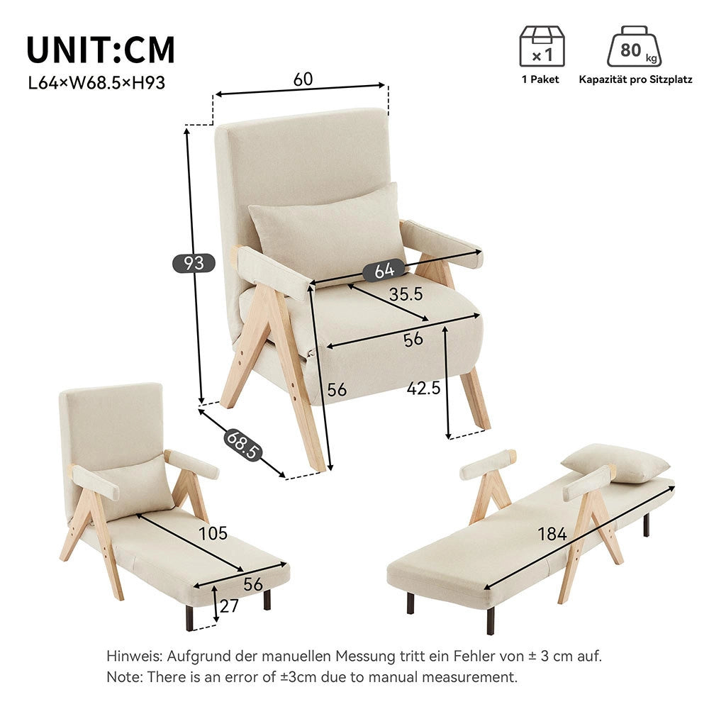 Poltrona 3 in 1 - Xylo - Convertibile per interni