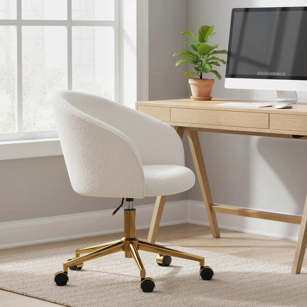 Sedia da ufficio ergonomica regolabile in altezza ¨C Minimal ¨C crema