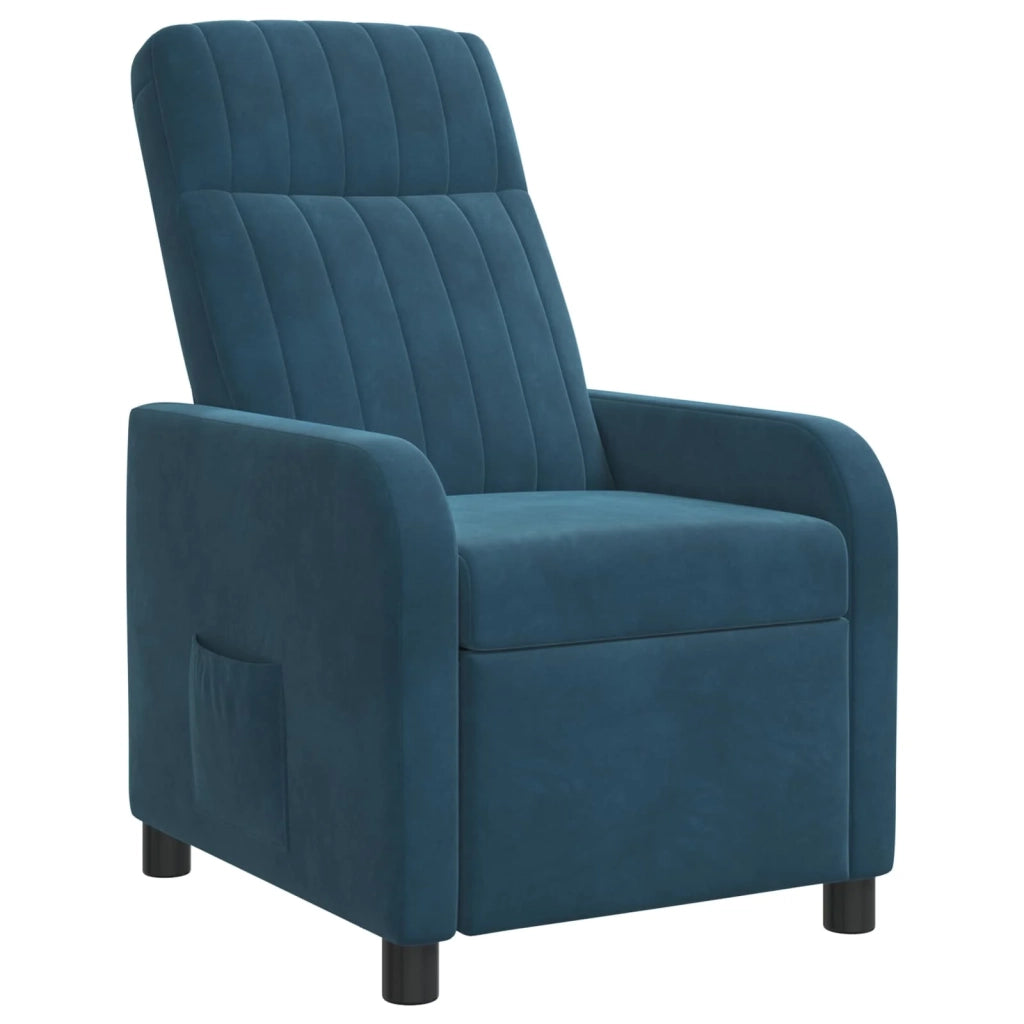 Poltrona reclinabile Blu Velluto (V) 42035117