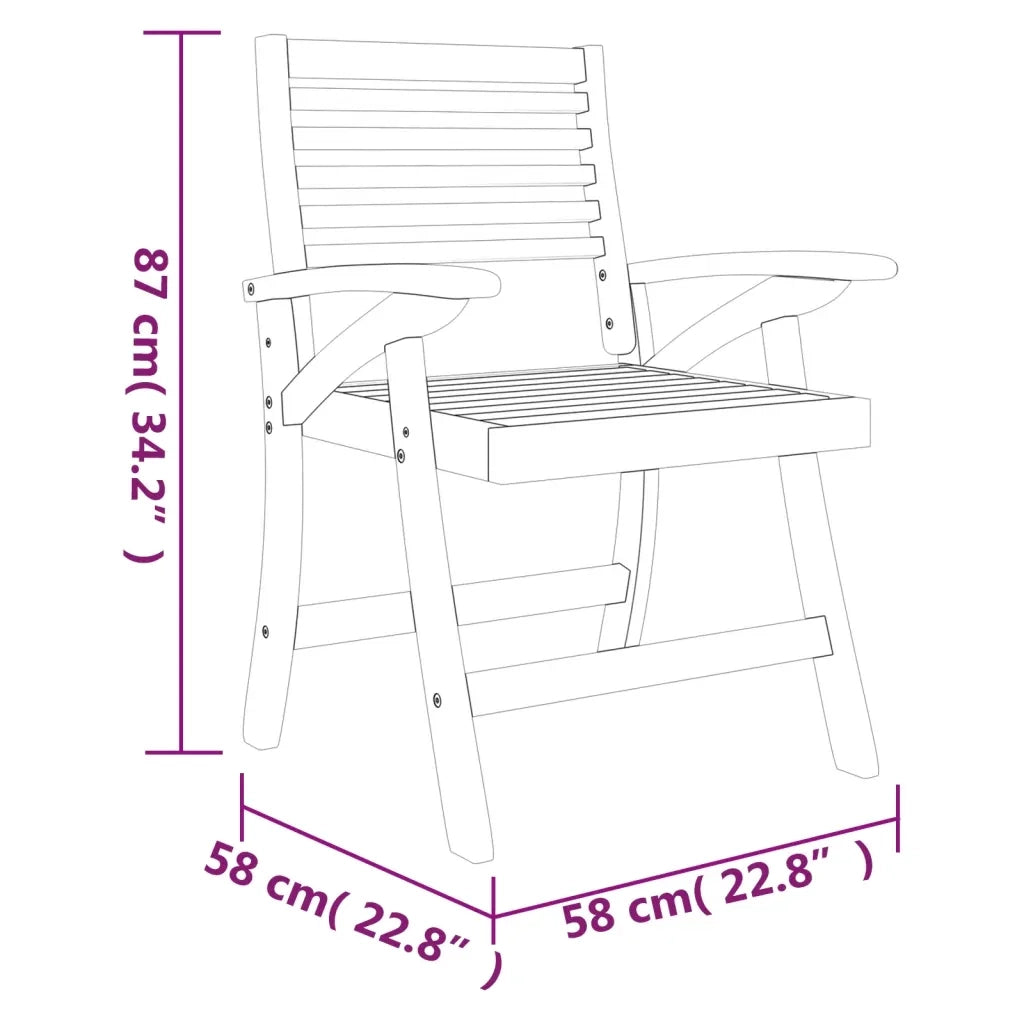 Set da Pranzo per Giardino 5 pz in Legno Massello di Acacia 3156855
