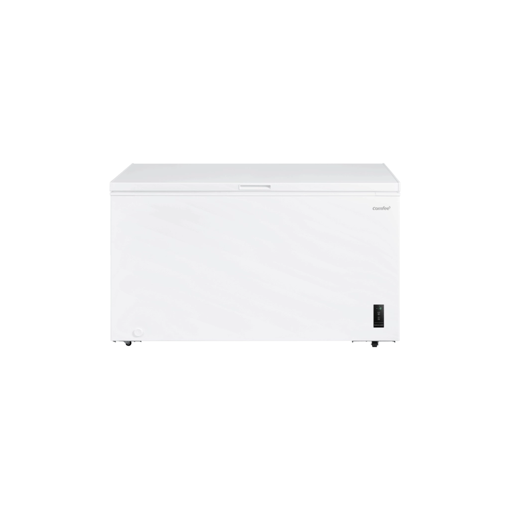 Comfee rcc554wh2 congelatore orizzontale a pozzo classe e, 418 litri, convertibile in frigo, lxaxp 141,6x82,5x75 cm