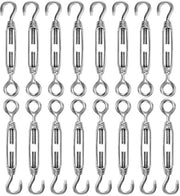 Spazzolino per fili 16 pezzi - Spazzola per fili - Orecchio regolabile - In acciaio inossidabile 304 - Sostegge fino a 40 kg - Dimensioni 10,5 cm - 14,5 cm