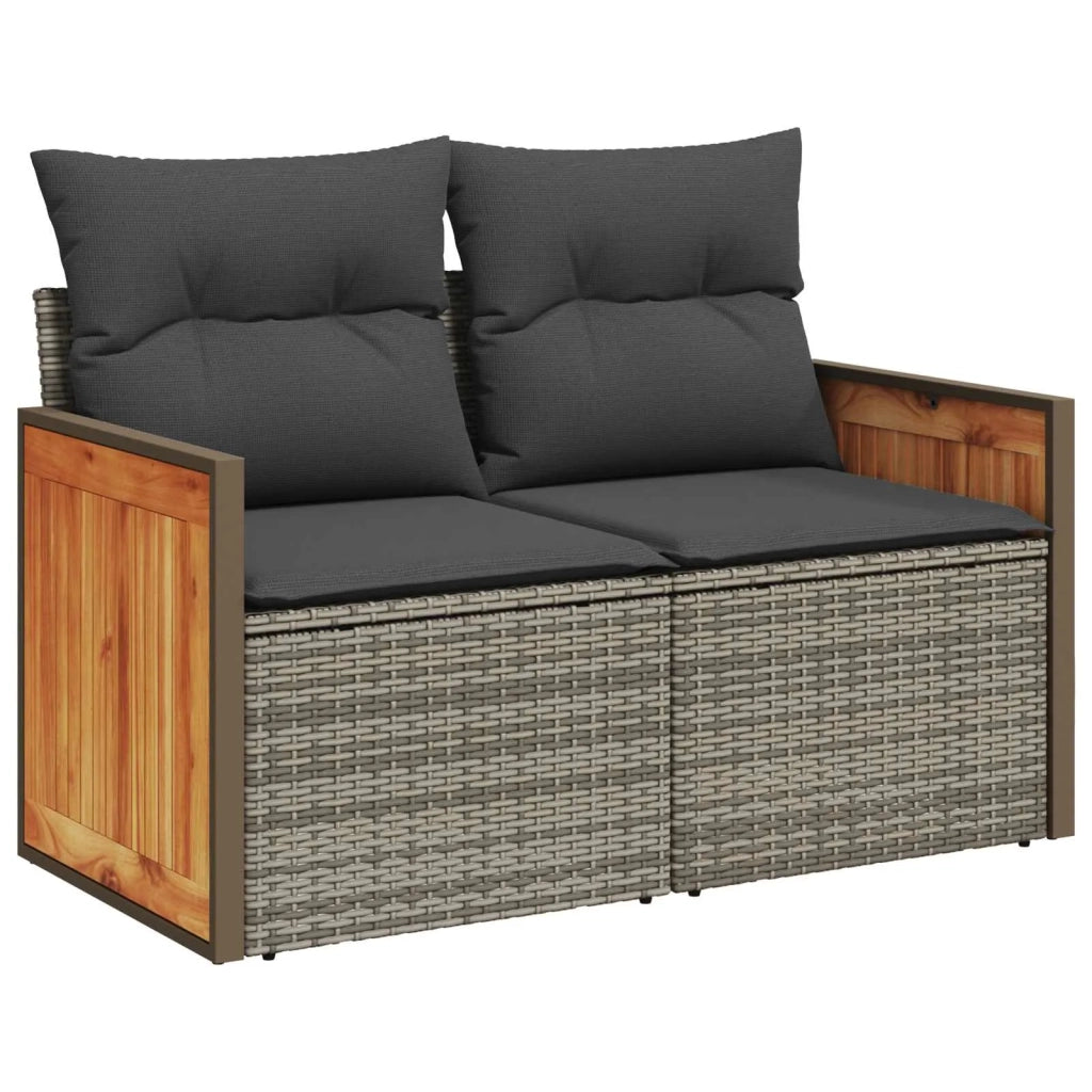 Set Divano da Giardino con cuscino 14 pcs Grigio 3363243