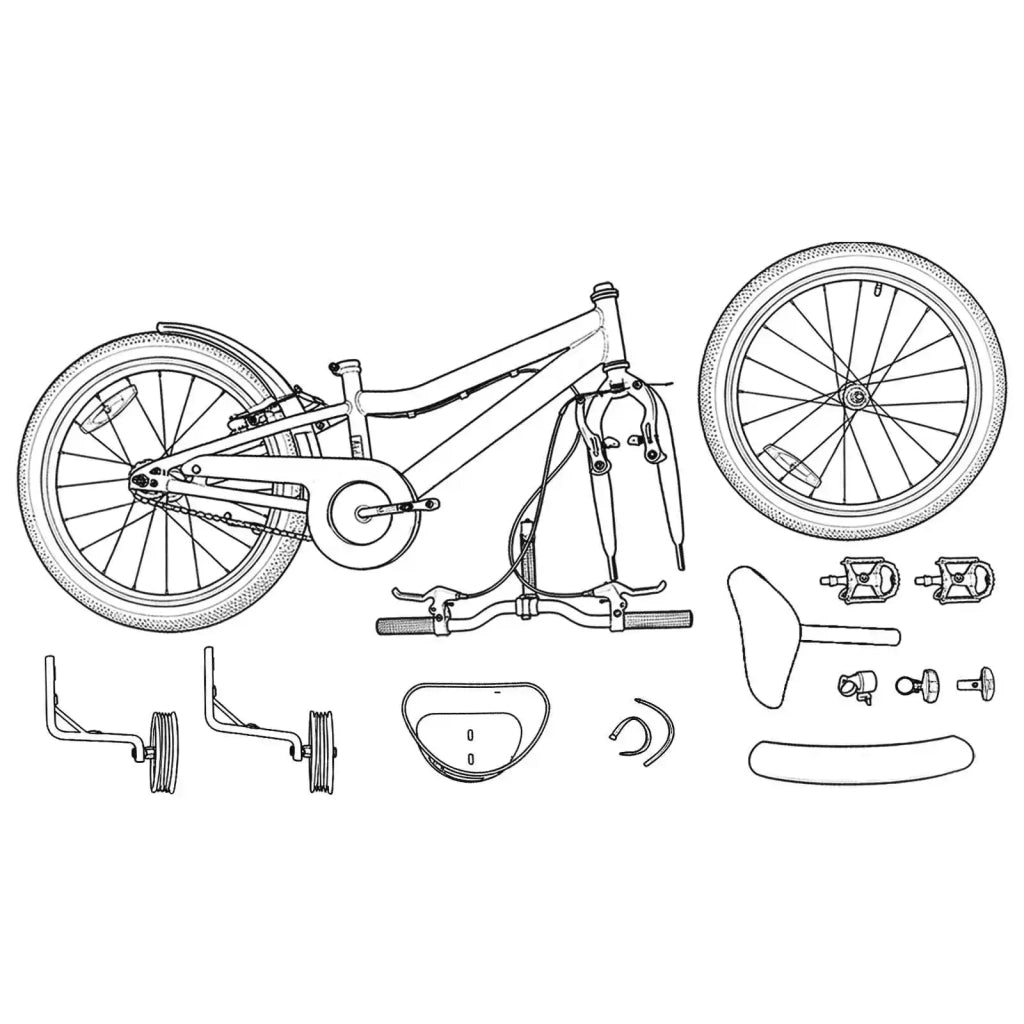 Bicicletta per Bambini 14 Pollici per bambini da 3 a 5 anni 42009442