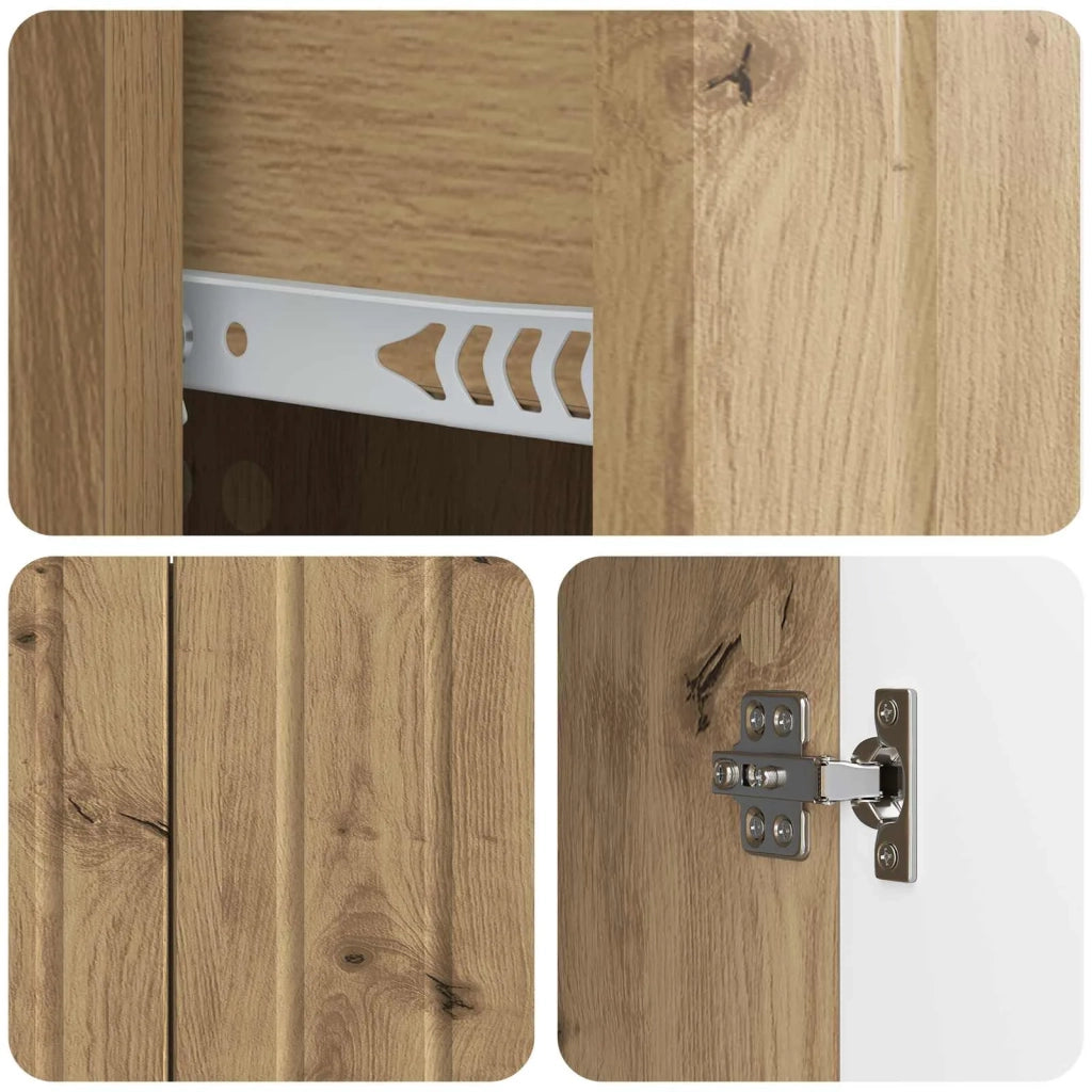Credenza | Madia | Buffet da pranzo | Armadio da pranzo con cassetto Rovere Artigianale 89 x 34,5 x 62 cm
