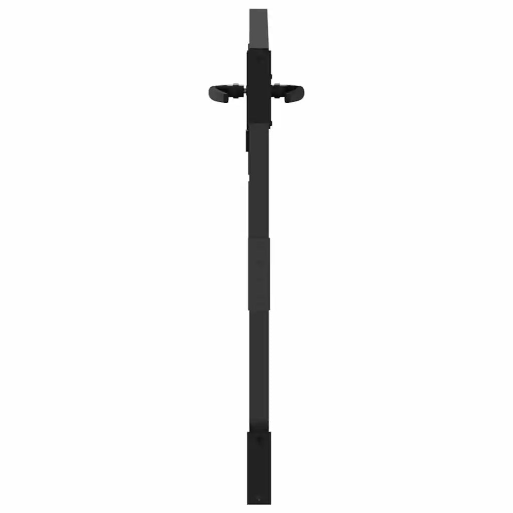 Cancello da giardino con blocco Nero 85 x 100 cm 42015859