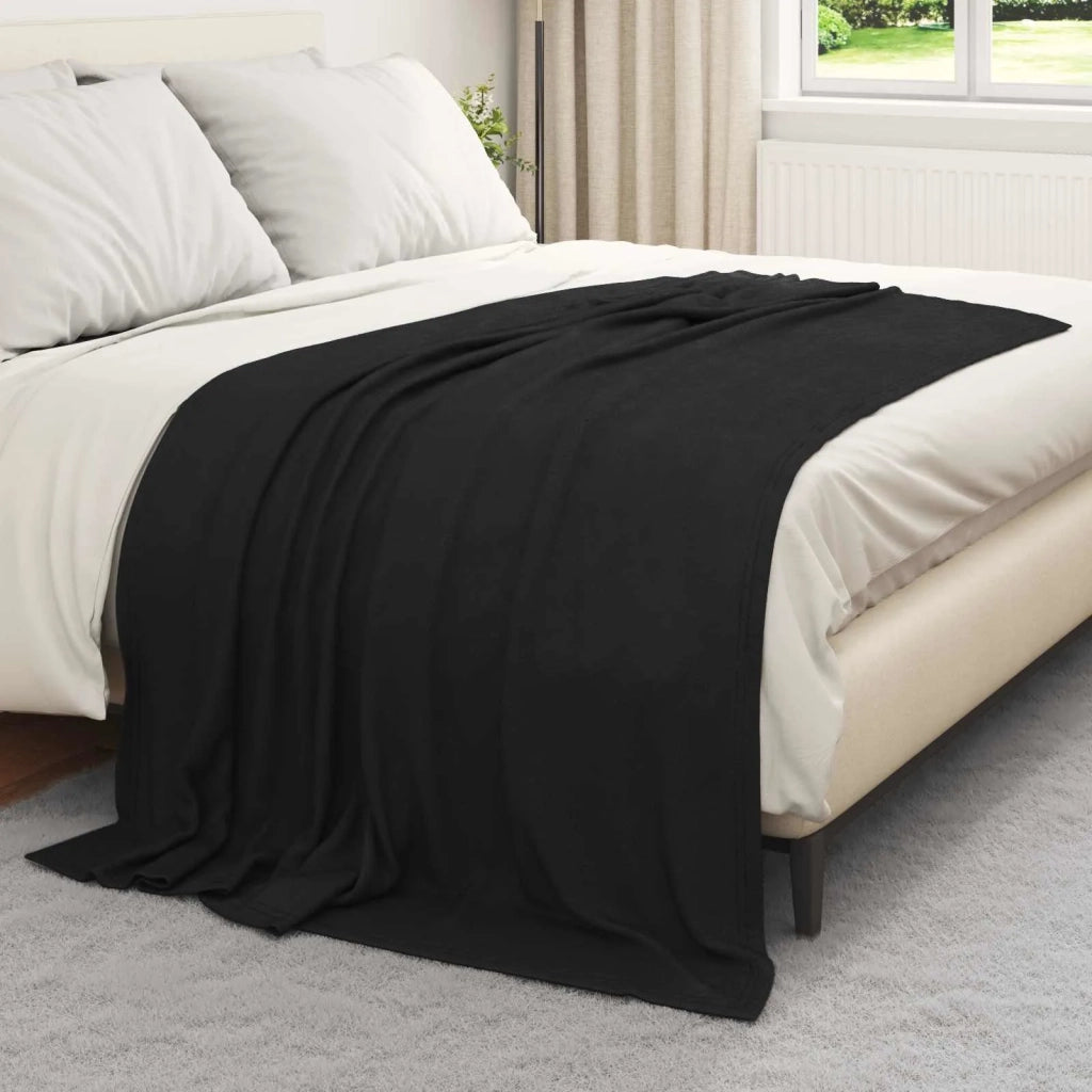 Coperta Nero 200 x 150 cm Panno 42017026
