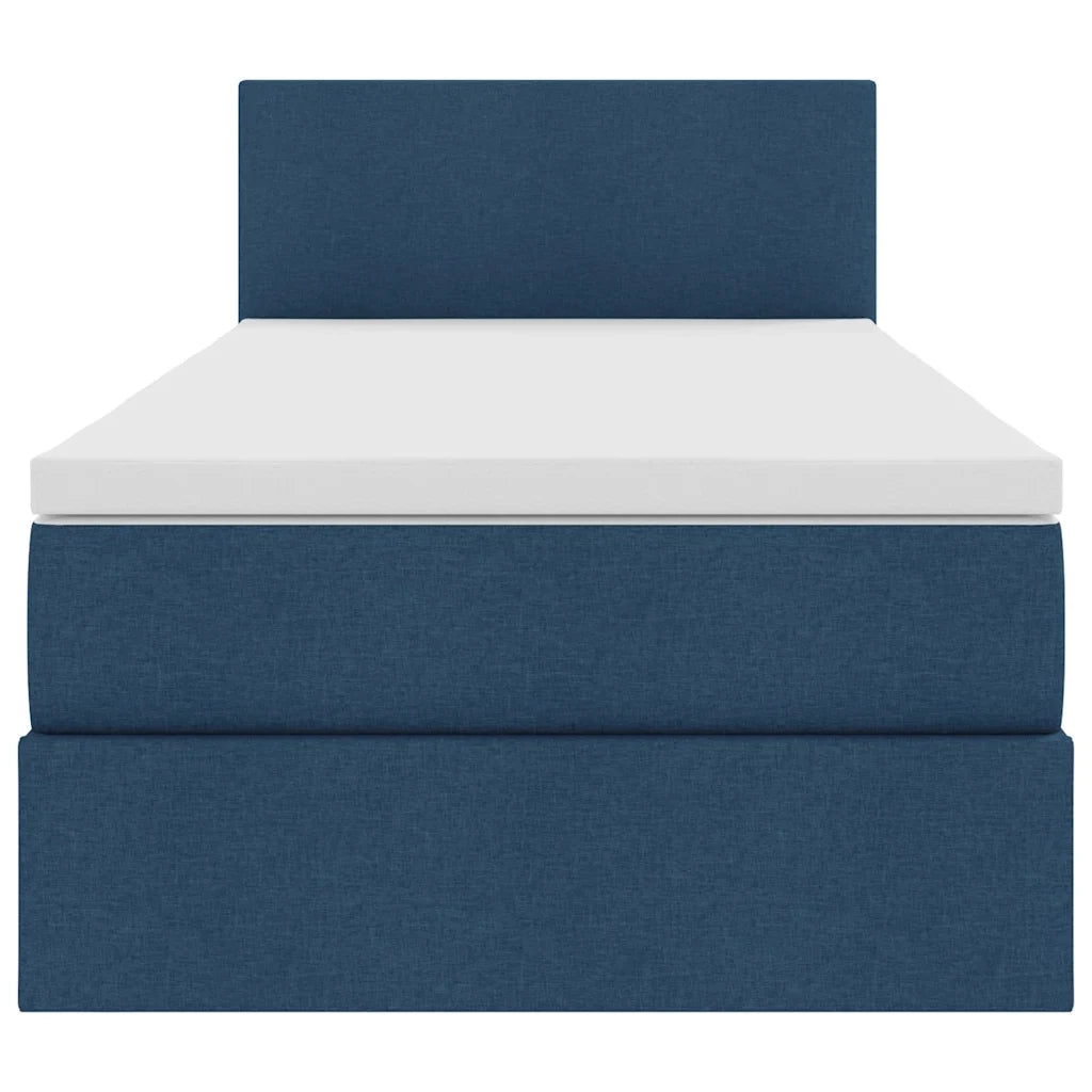 Letto con contenitore e materasso con materasso Blu 90 x 190 cm
