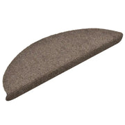 Tappetini per scale autoadesivi 30 pz 56x17x3 cm beige semicircolari 3365688