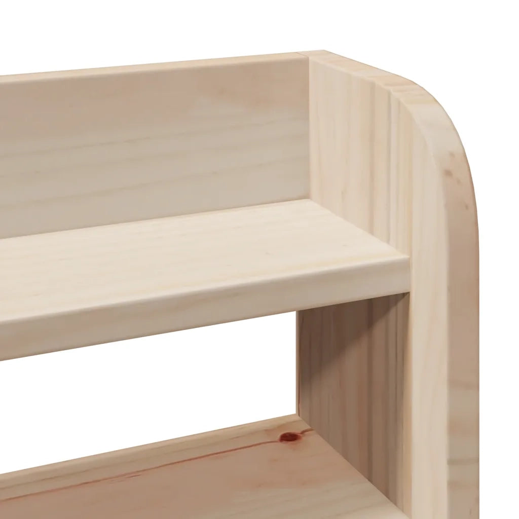 Letto singolo | Letto per adulti | Giroletto con Testiera 90x190 cm in Legno Massello di Pino