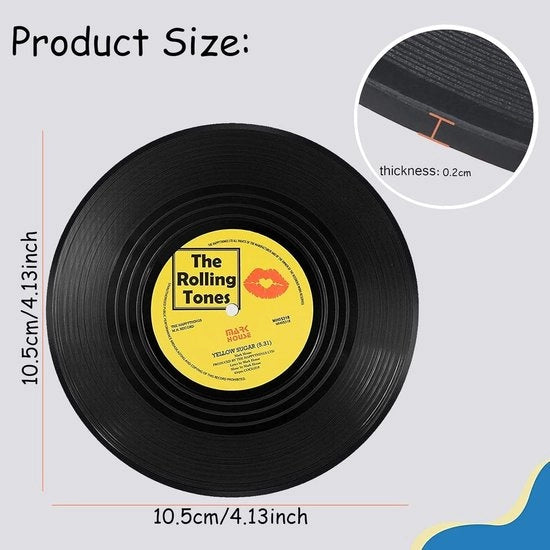 Supporti per Dischi in Vinile Retro - Set da 12 pezzi