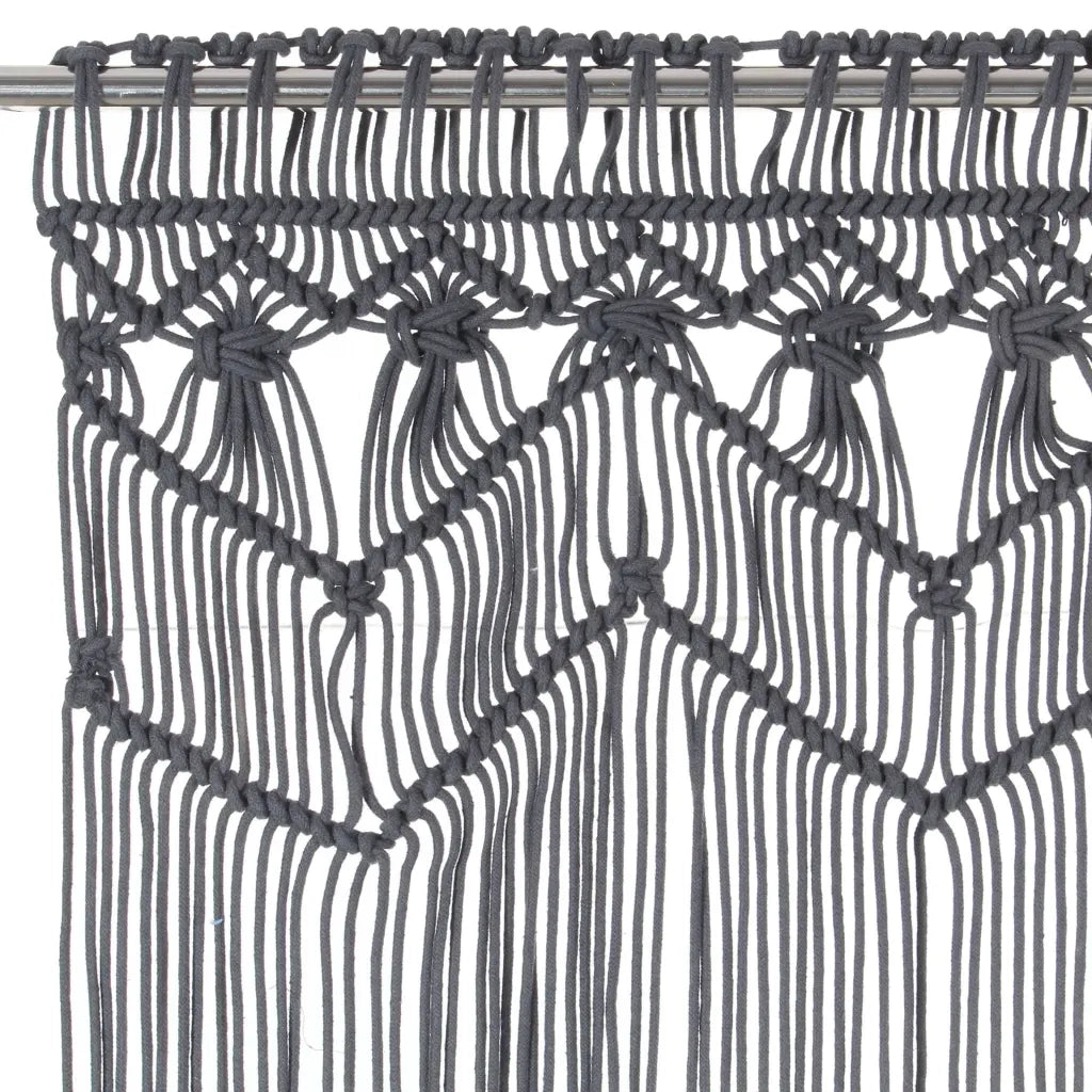 Tenda Macram¨¨ Antracite 140x240 cm in Cotone