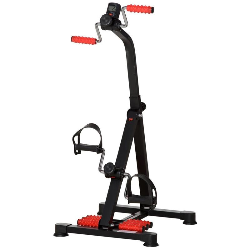 PEDALIERA PER BRACCIA E GAMBE CON SCHERMO LCD ACCIAIO 56X44-56X75-97CM NERA E ROSSA