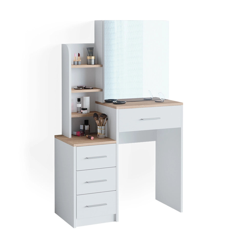 Vicco Tavolo da toeletta Bianco/Sonoma 80 cm