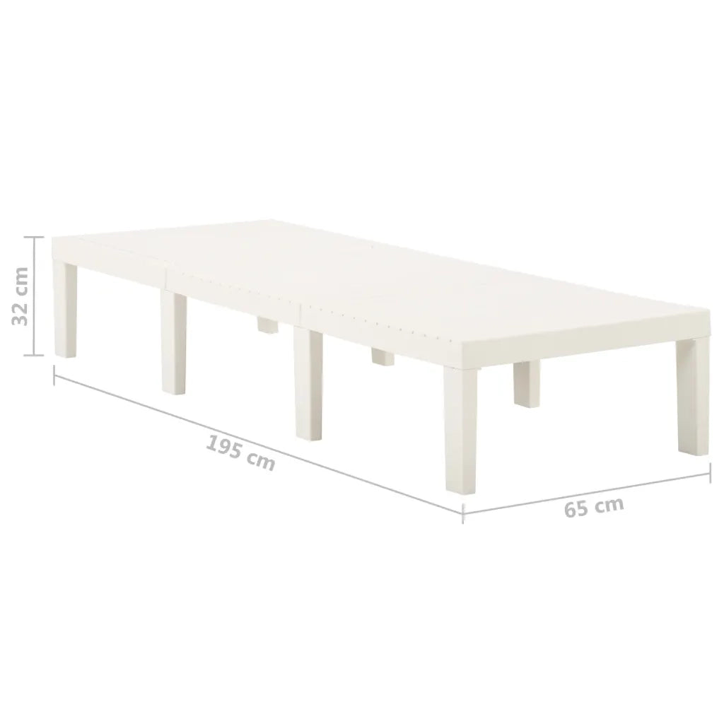 Lettino Prendisole in Plastica Bianco 315826
