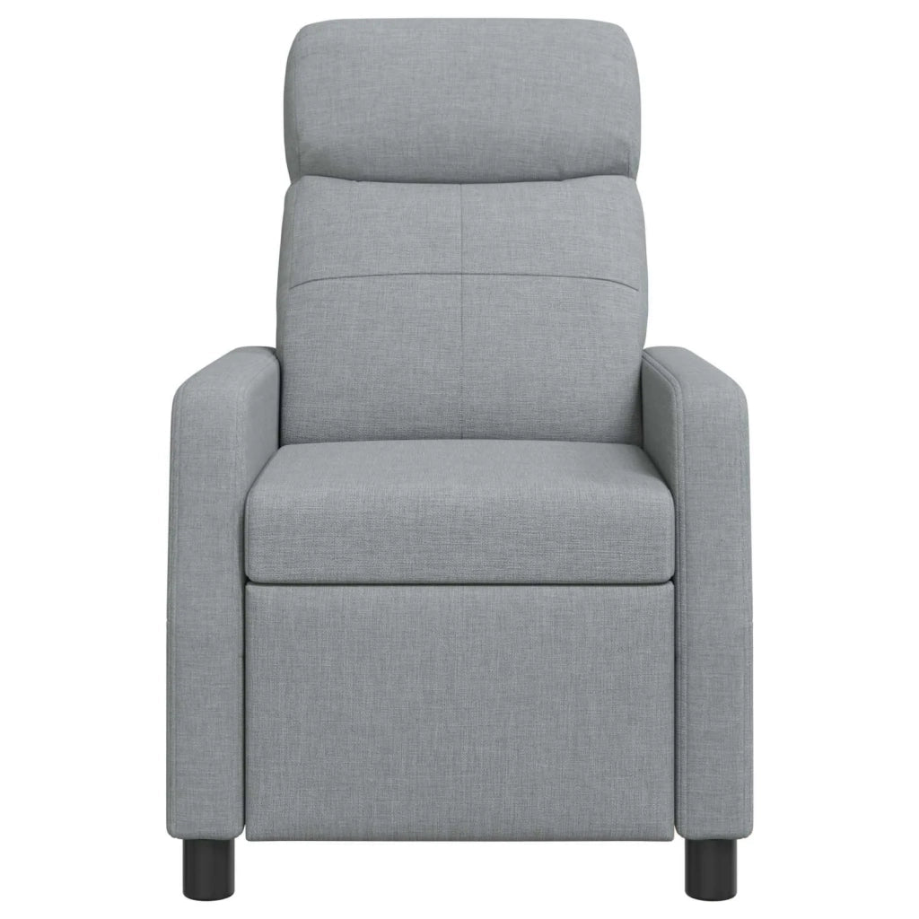 Poltrona Massaggiante Grigio Chiaro Tessuto 42035057