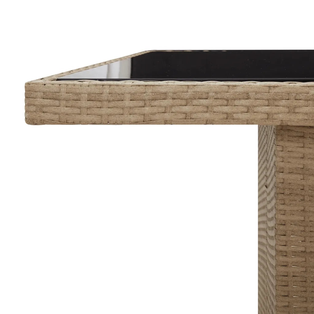 Set da Pranzo da Giardino 11 pz con Cuscini Beige in Polyrattan 3277586