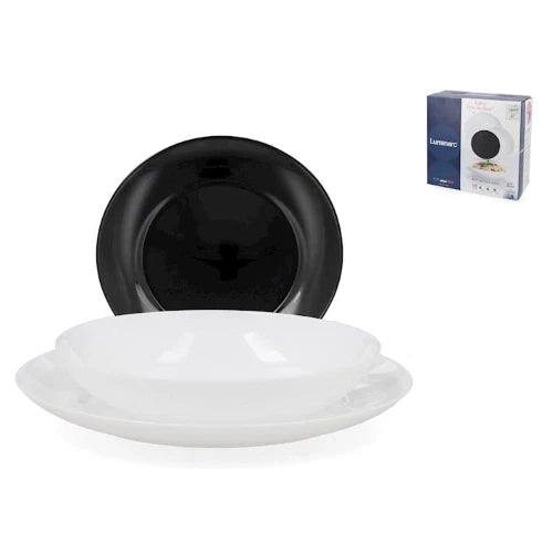 SET APY 18 PEZZI BIANCO E NERO - VETRO TEMPERATO LUMINARC