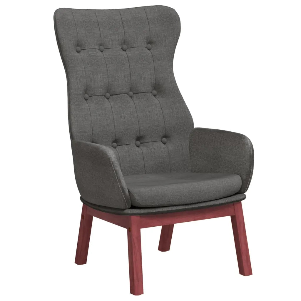 Sedia Relax Grigio Scuro in Tessuto 341269