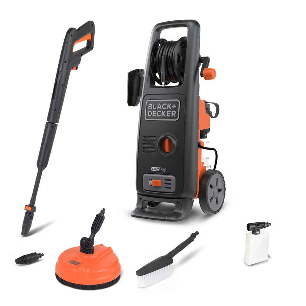 BLACK+DECKER BXPW2200PE Idropulitrice ad alta pressione (2200 W, 160 bar, 480 l/h)