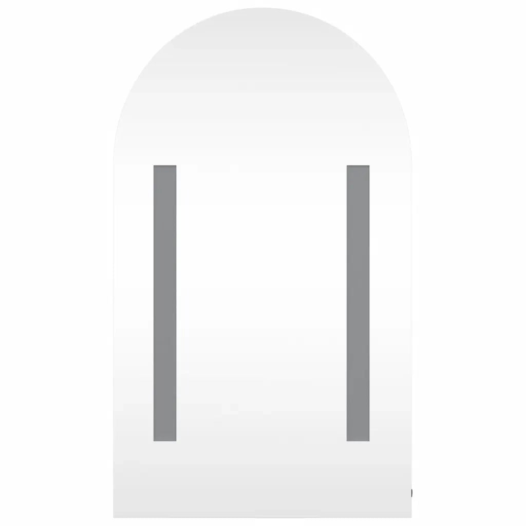 Armadietto Bagno con Specchio e LED ad Arco Rovere 42x13x70 cm 357976