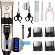 Tondeuse per Animali - 120 min - Senza Fili - Trimmer per Cani - Trimmer per Gatti - Trimmer per Conigli - Accessori Vari - 1200mAh