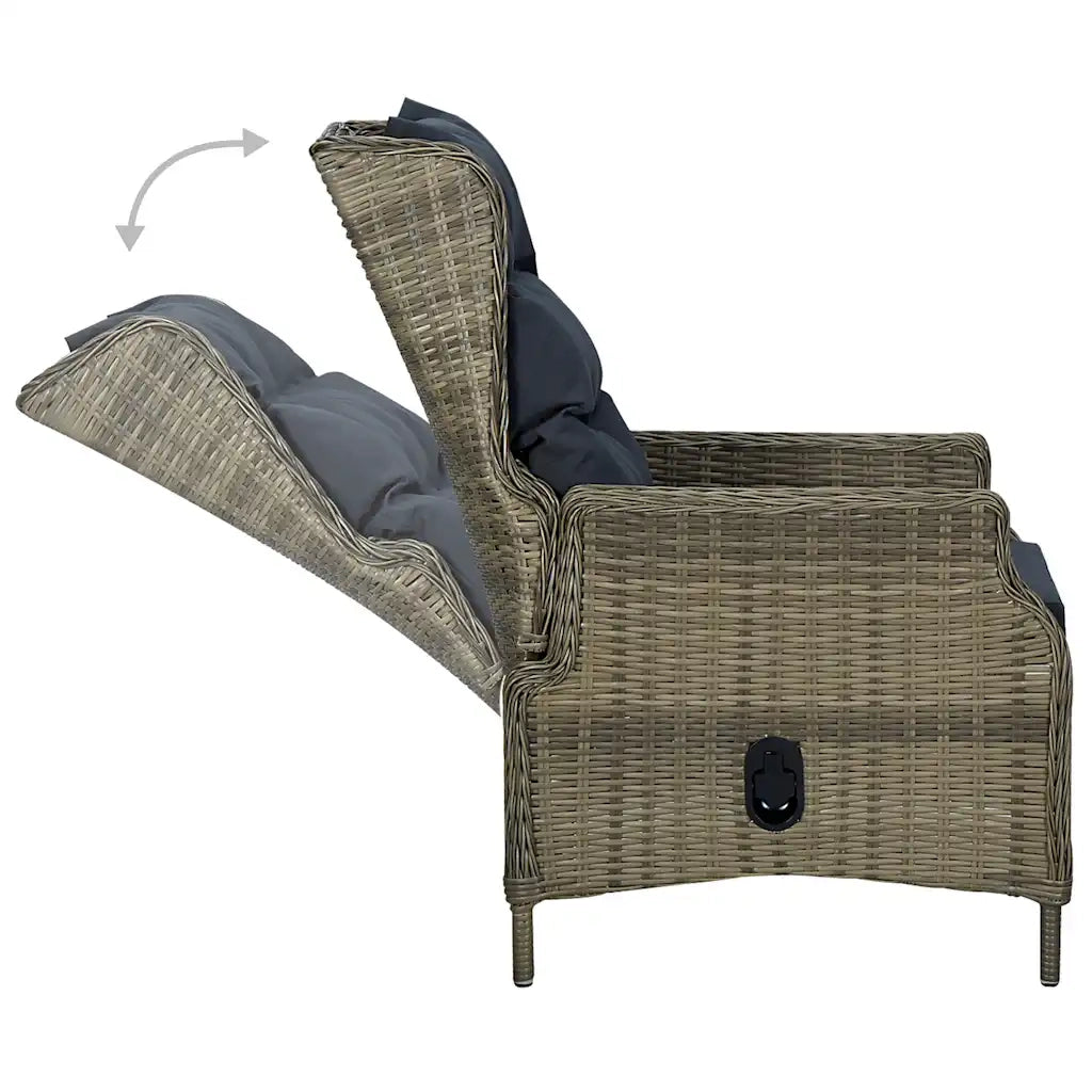 Set da Pranzo da Giardino 9 pz Marrone 3067937