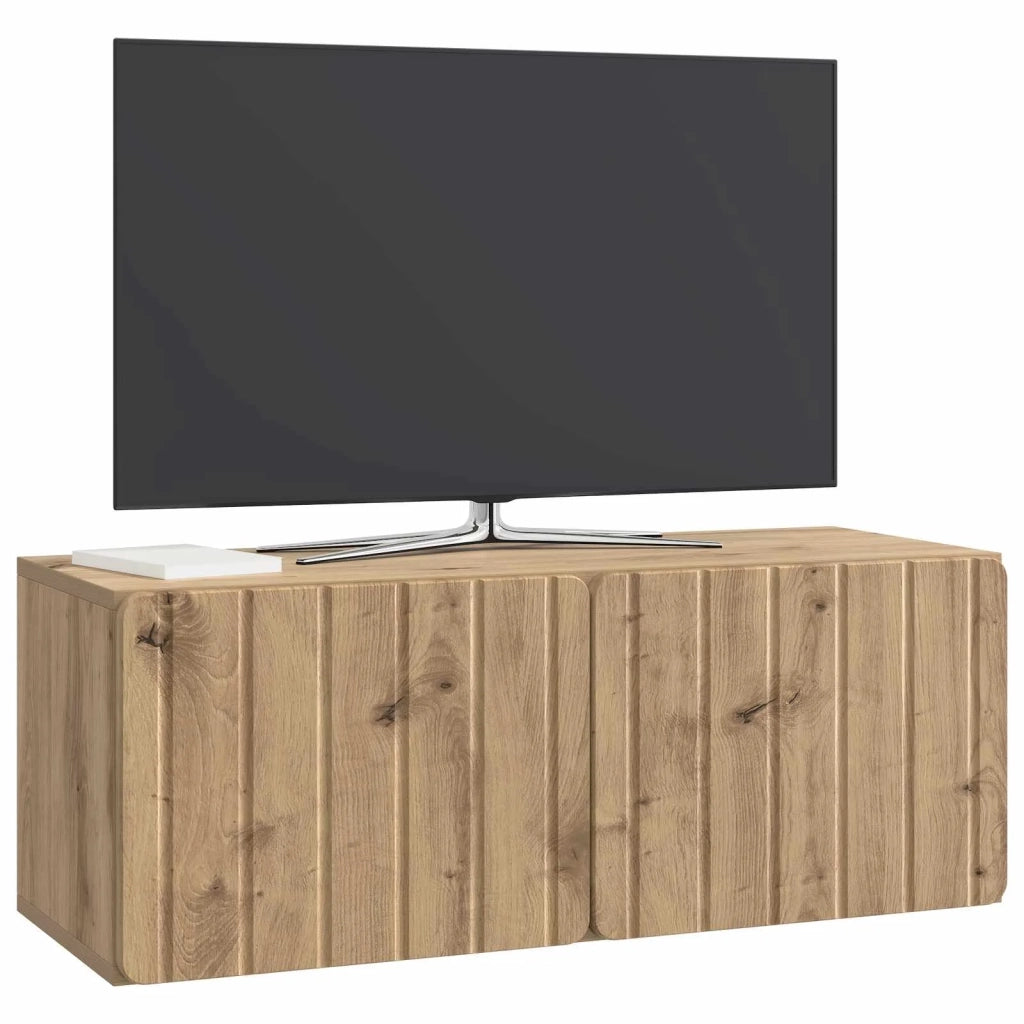 Mobile Porta TV da Muro-Credenza per TV sospesa Rovere Artigianale 78,5 x 31 x 30 cm 354767