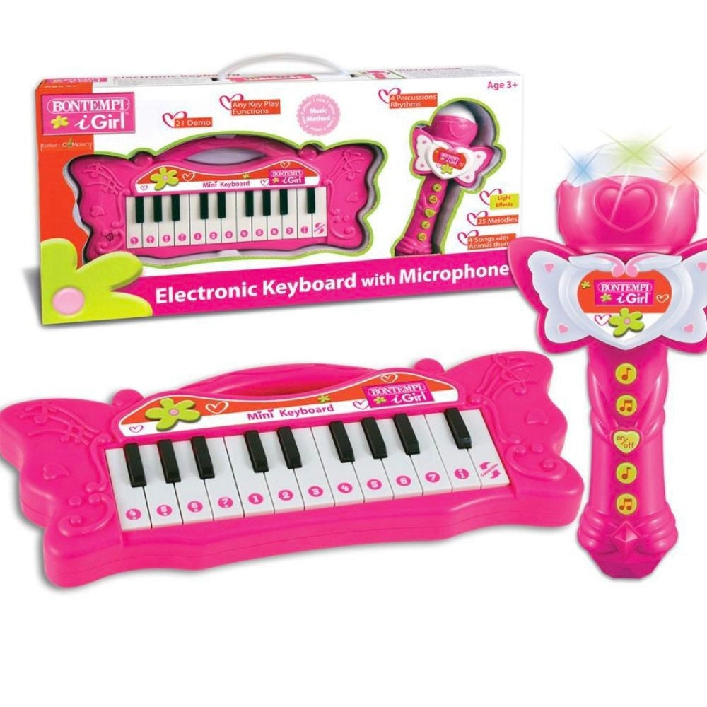Trade Shop - Tastiera Pianola Musicale Con Microfono Gioco Per Bambini Musica Divertimento -