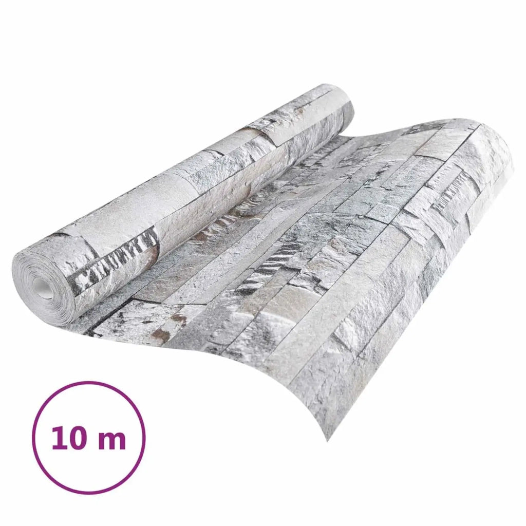 Carta da Parati 3D Pietra Grigio 10 x 0,53 m CFW2112677