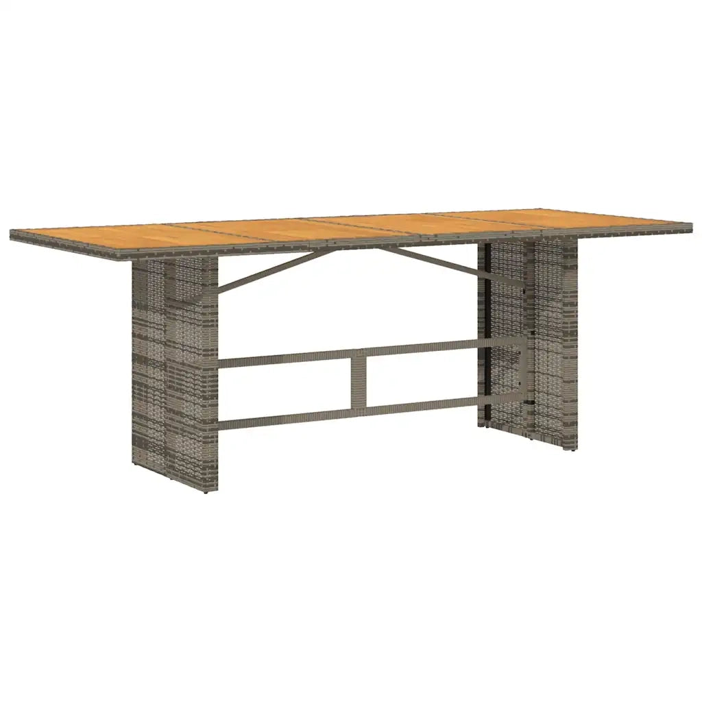 Set Bistrò da Giardino 7 pz con Cuscini in Polyrattan Grigio 3277163