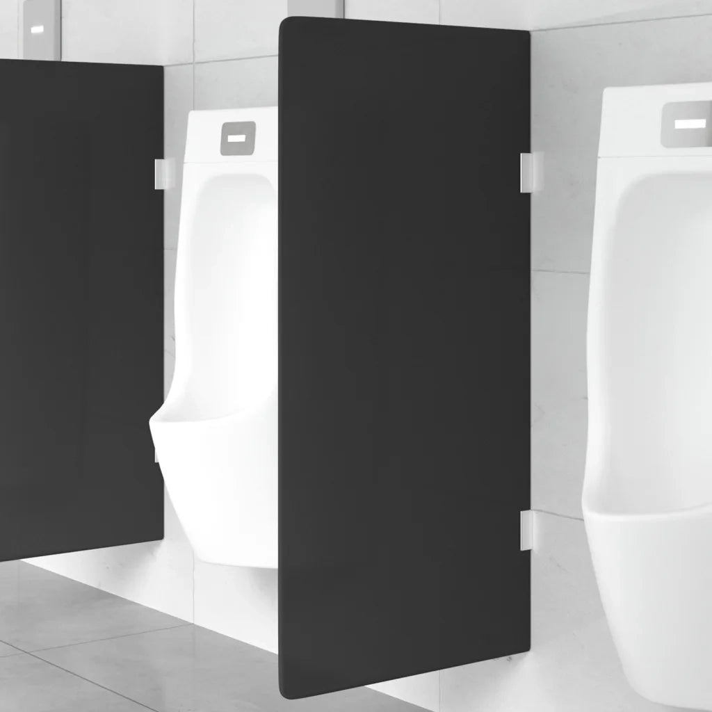 Schermo Orinatoio Parete Privacy Nero 90x40 cm Vetro Temperato CFW8611036