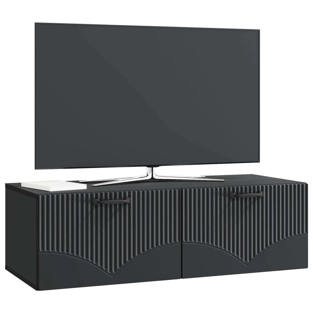 Mobile TV da Muro Montaggio a Parete | Armadietto TV | Mobile Porta TV Nero 98 x 41 x 30 cm