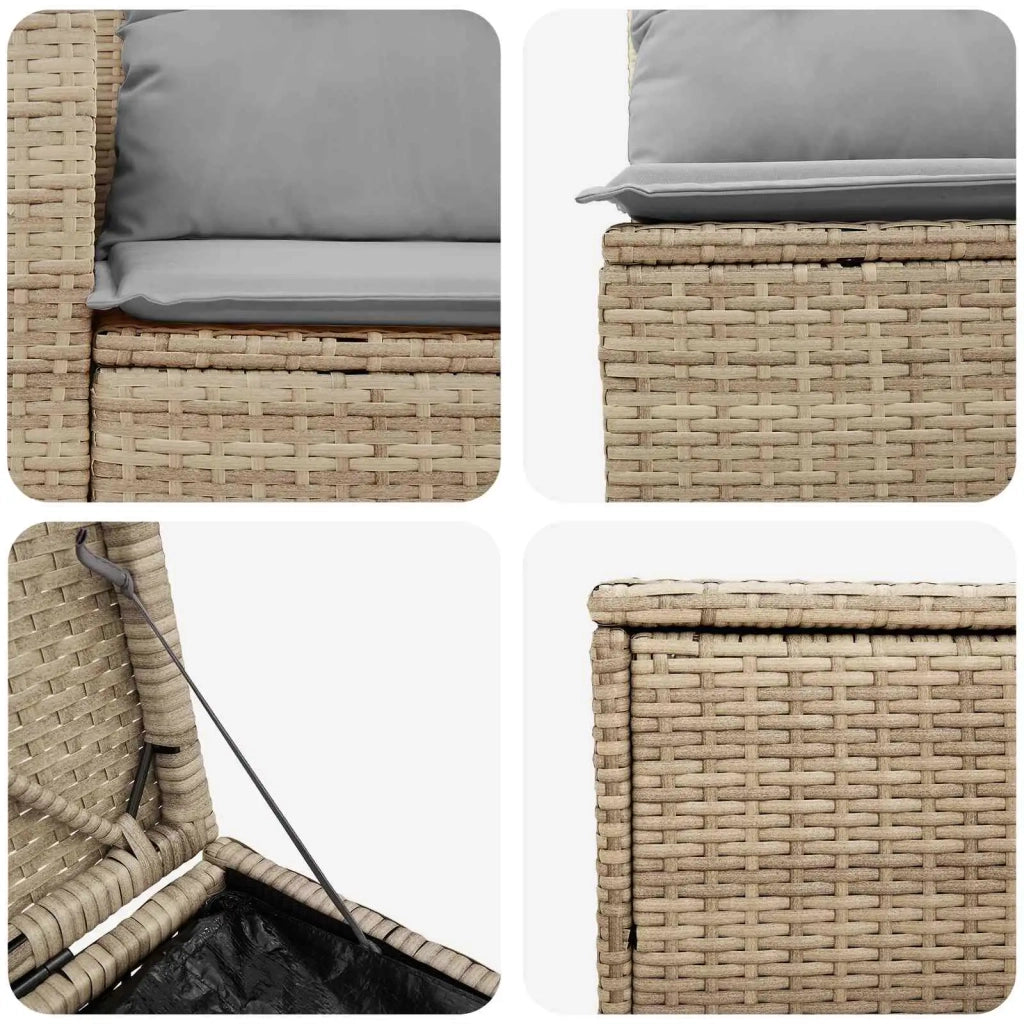 Set di divani 5 pz Beige e Grigio Chiaro 3447885