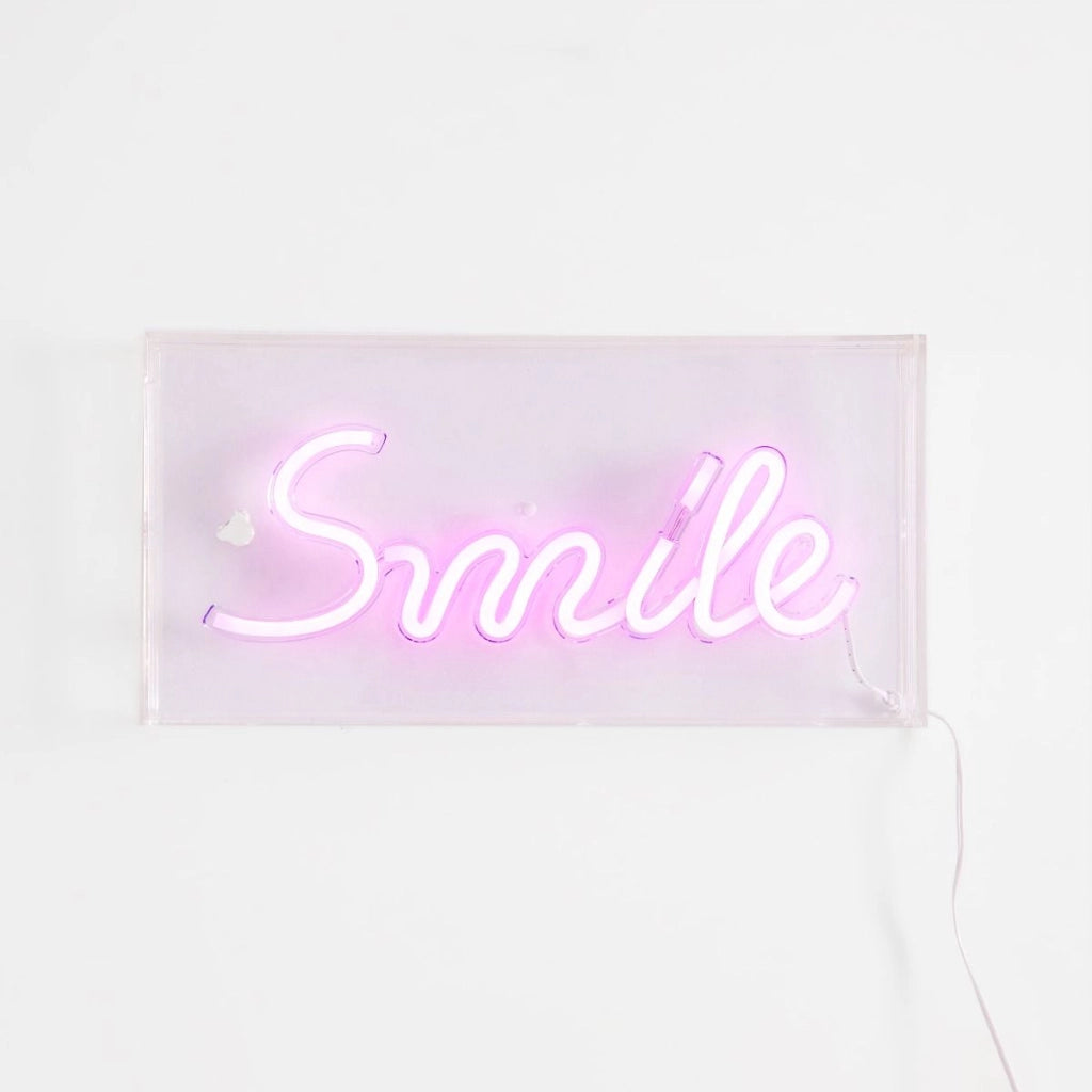 Applique Neon Smile LED rosa plastica Zuma Line