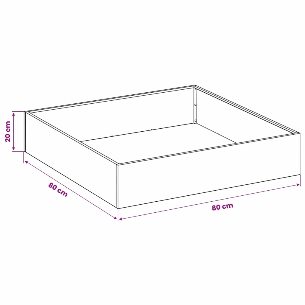 Vaso da giardino 2 pz Bianco 80 x 80 x 20 cm 8005011