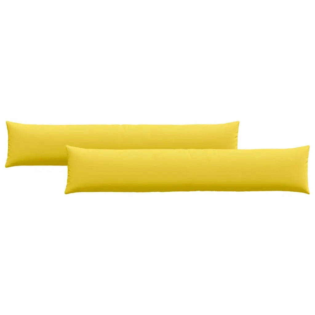 Cuscini da Divano 2 pcs Giallo Chiaro 200 x 40 cm Tessuto 42013877