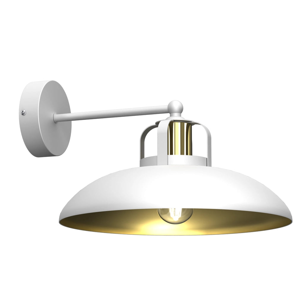 Applique da parete FELIX bianco-oro E27 60W Milagro MLP7702