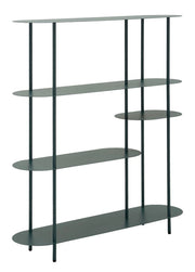Libreria Saturno Ottanio - Struttura in metallo, design moderno ed equilibrato, 118x31x139 cm - Arredamento Contemporaneo