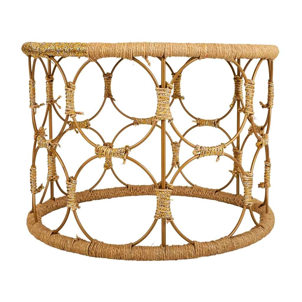 Tavolino in corda intrecciata 60x60x40h