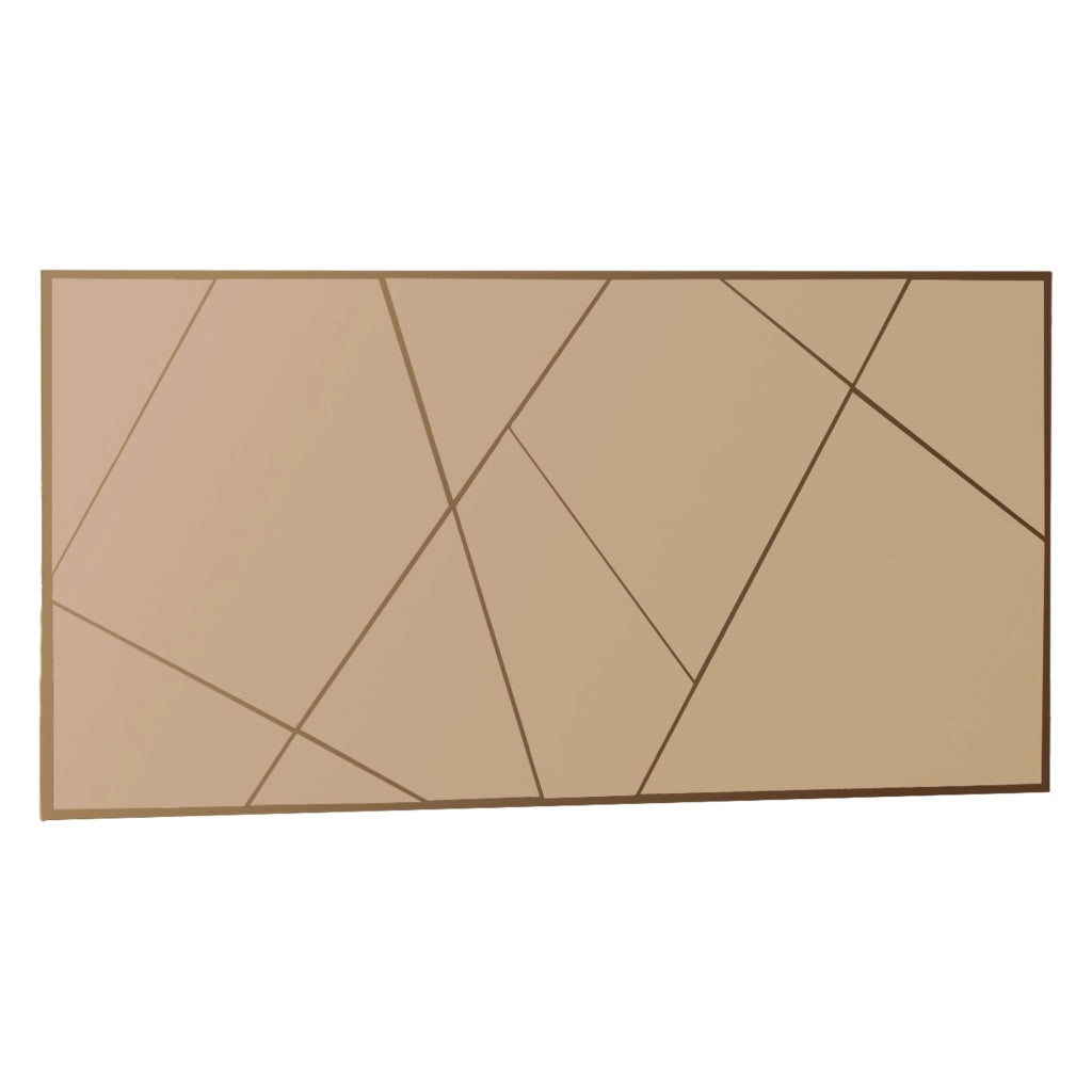 Tigliole, Specchio Dettagli Geometrici, 60x120h cm Marrone Bronzo