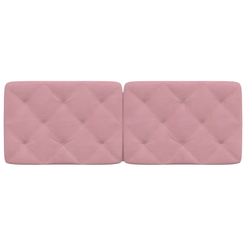 Cuscino Testiera-Cuscino per Testiera Rosa 120 cm in Velluto