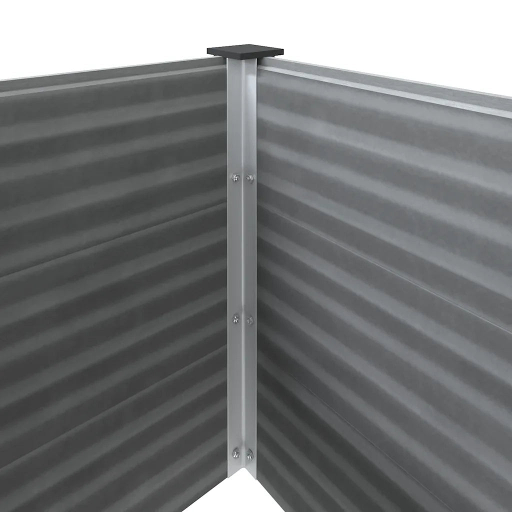 Letto Rialzato da Giardino in WPC 100x100x54 cm Grigio