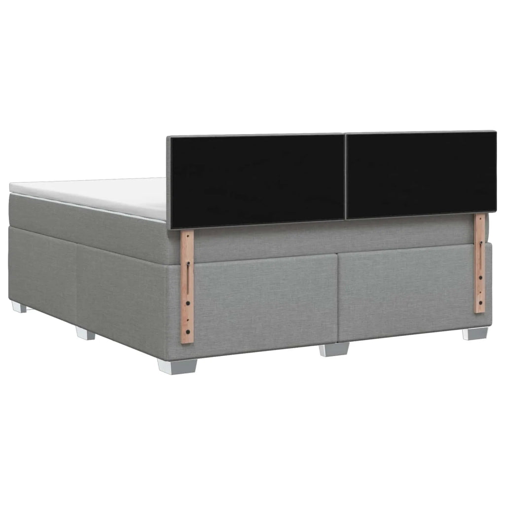 Letto box spring con materasso Grigio Chiaro 180 x 200 cm 3450537