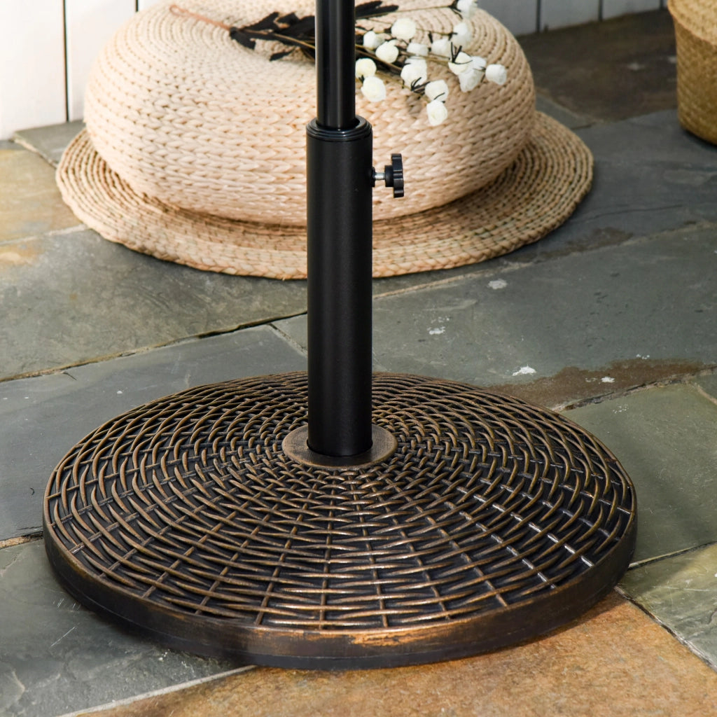 Base per Ombrellone Rotonda ¨C Minimal ¨C Plastica Effetto Rattan