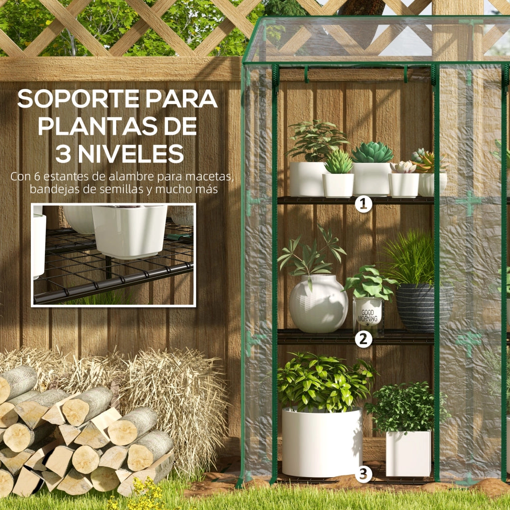 Serra da giardino 3 livelli ¨C Minimal ¨C 143x46x151 cm trasparente